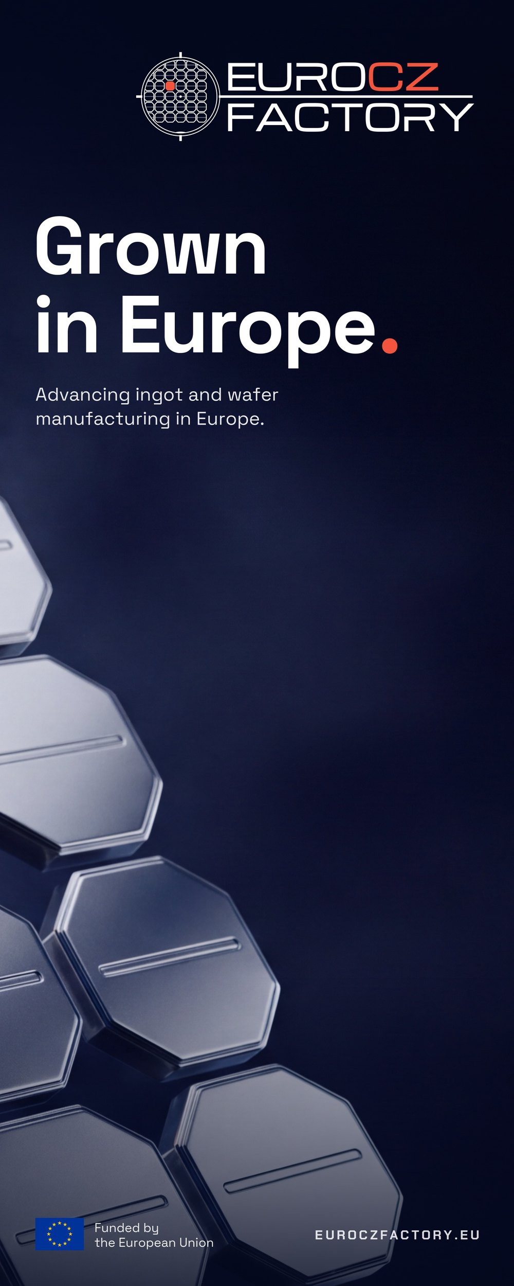 Grown in Europe key visual, portrait street banner.