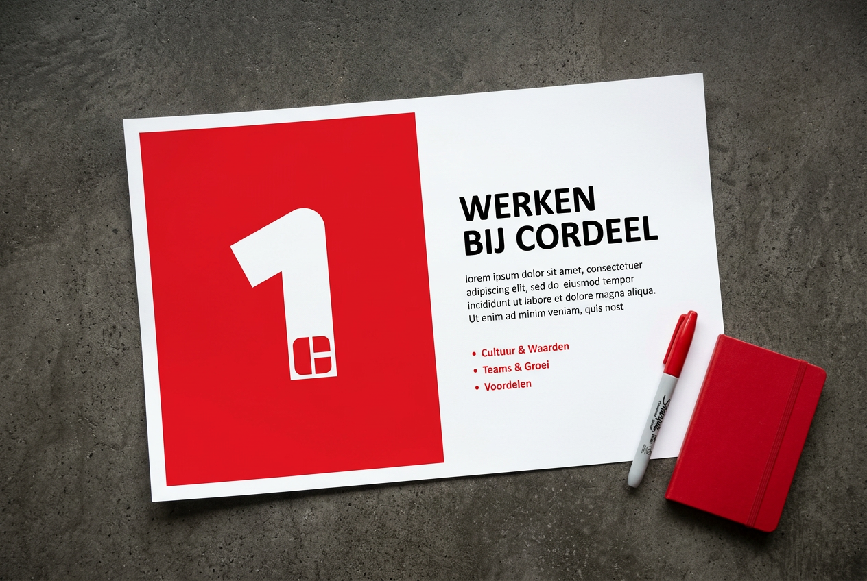 Cordeel One Big Family — printed PowerPoint content slide with branded layout