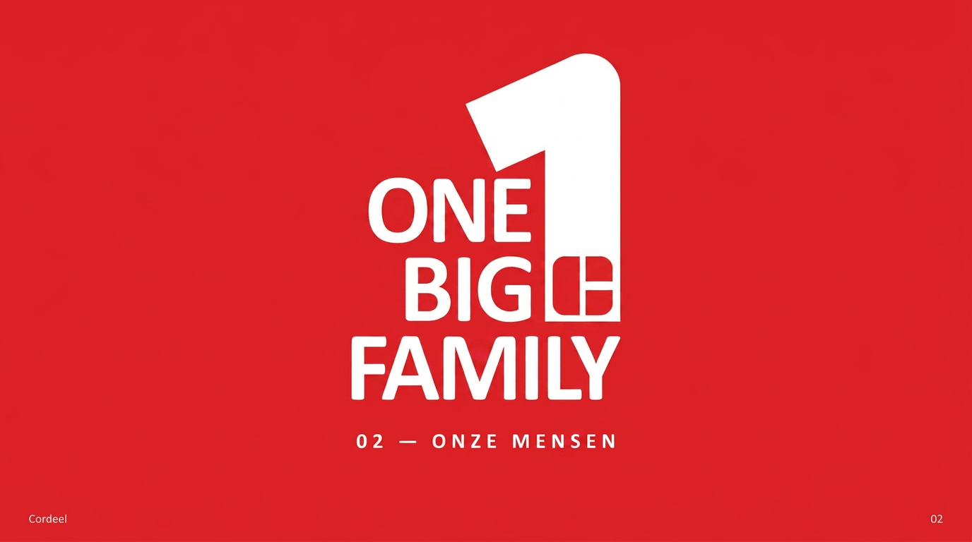 Cordeel One Big Family — PowerPoint section divider slide