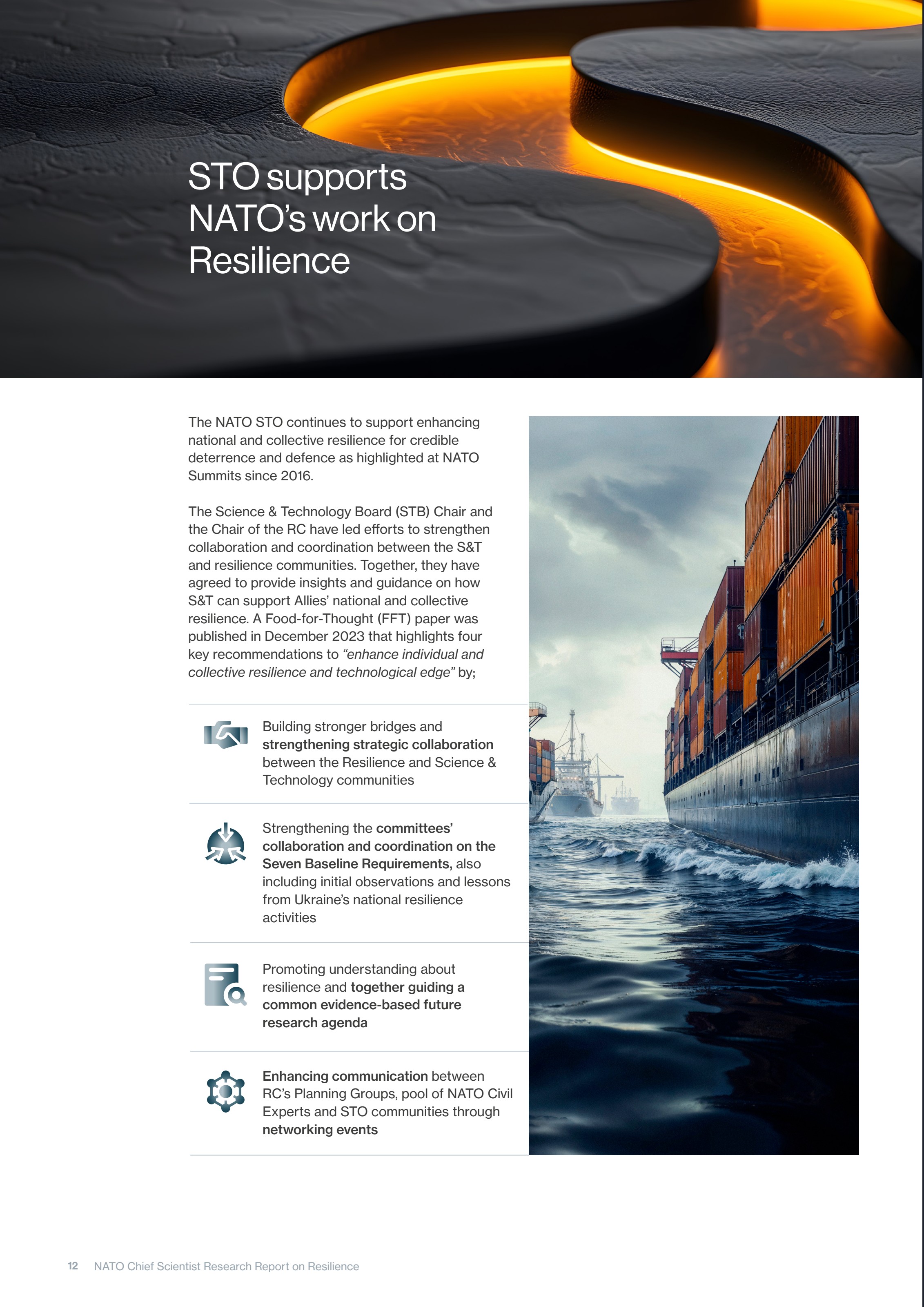 STO supports NATO's work on Resilience